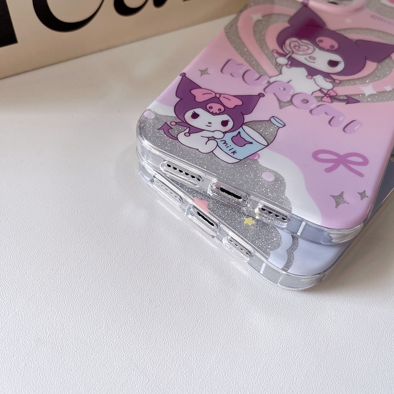 Ốp Điện Thoại IMD Mềm Chống Trầy Trang Trí Hình Kuromi Cinnamoroll Cho iPhone 14 13 12 Pro Max 11