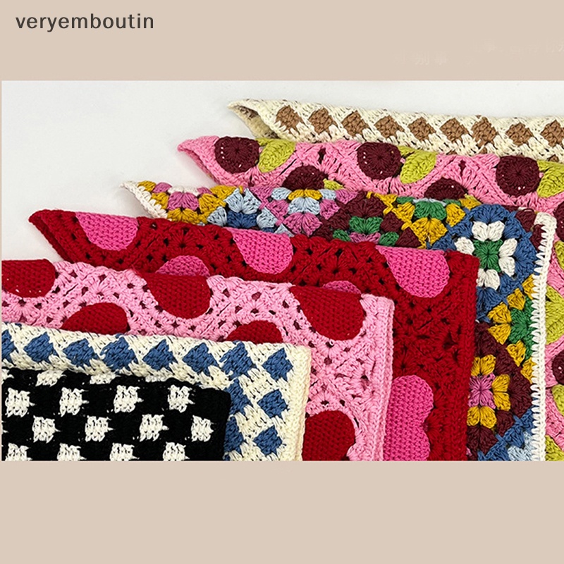 Mũ Trùm Đầu Đan Móc Thủ Công Hình Tam Giác Rỗng Kiểu Hàn Quốc Dễ Thương Ngọt Ngào n