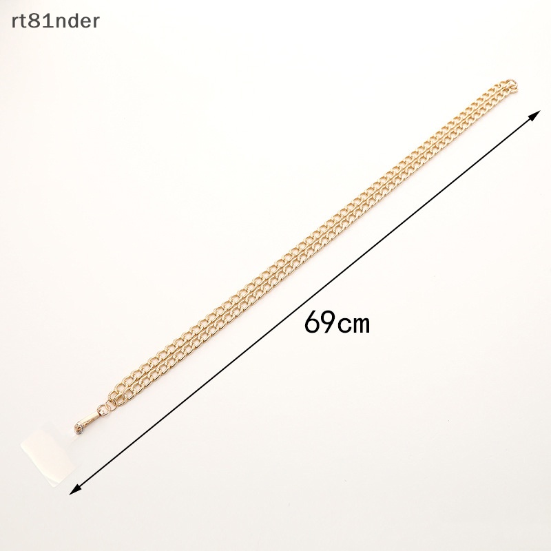 Rt Ốp Điện Thoại Dạng Túi Đeo Chéo Dây Mắt Xích Kim Loại Màu Vàng / Bạc Chống Thất Lạc