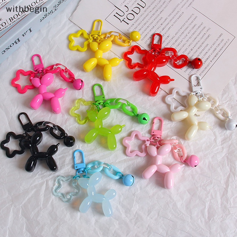 1 Móc Khóa Hình Chú Chó Và Bong Bóng Màu Sắc Ngọt Ngào Dễ Thương Cho Bạn Gái