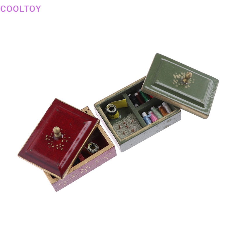 Cooltoy Hộp Dụng Cụ May Vá mini Tỉ Lệ 1: 12 Trang Trí Nhà Búp Bê