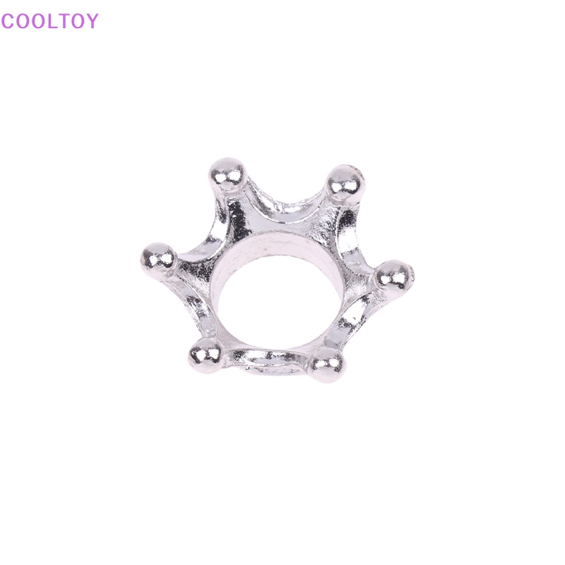 Set 2 Vương Miện Mini Bằng Nhôm Mạ Vàng / Bạc 1: 12 Trang Trí Nhà Búp Bê