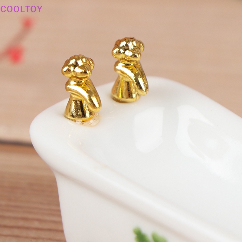 Bộ 3 Mô Hình Bồn Tắm Bằng Sứ Tỉ Lệ 1: 24 Dùng Trang Trí Nhà Búp Bê