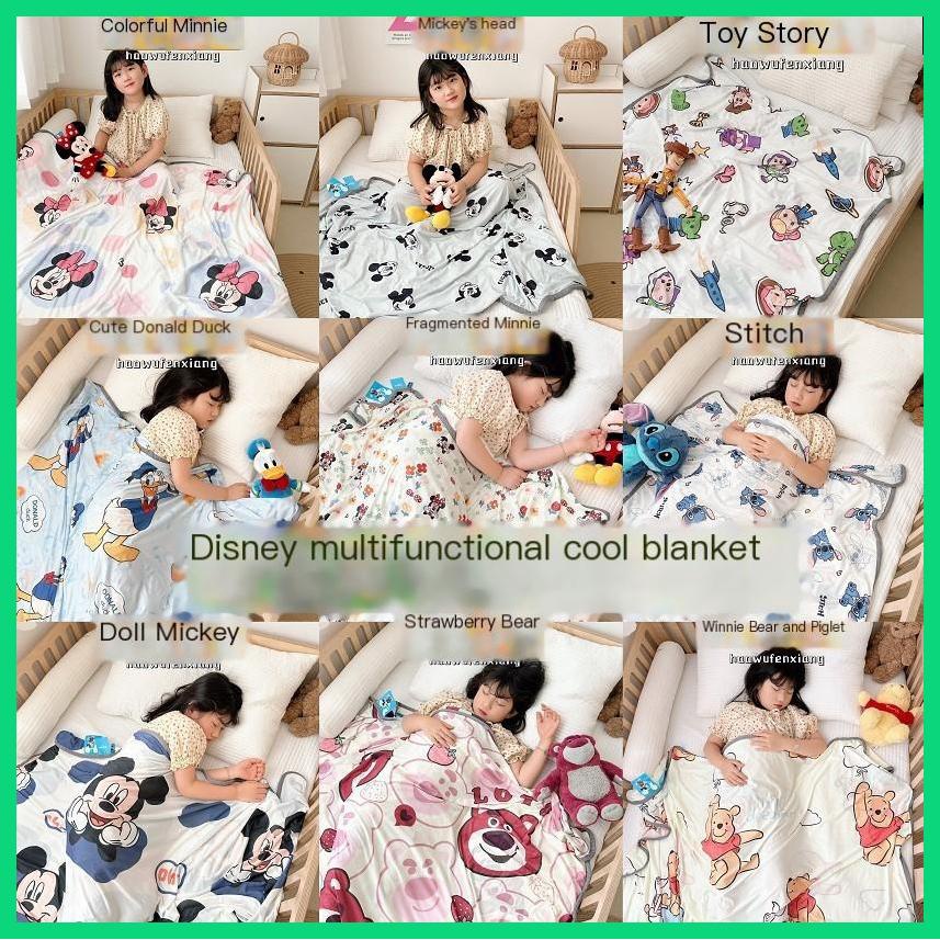 Chăn Mỏng Làm Mát Bằng Sợi Tre Thoáng Khí Họa Tiết Hoạt Hình Cho Mùa Hè