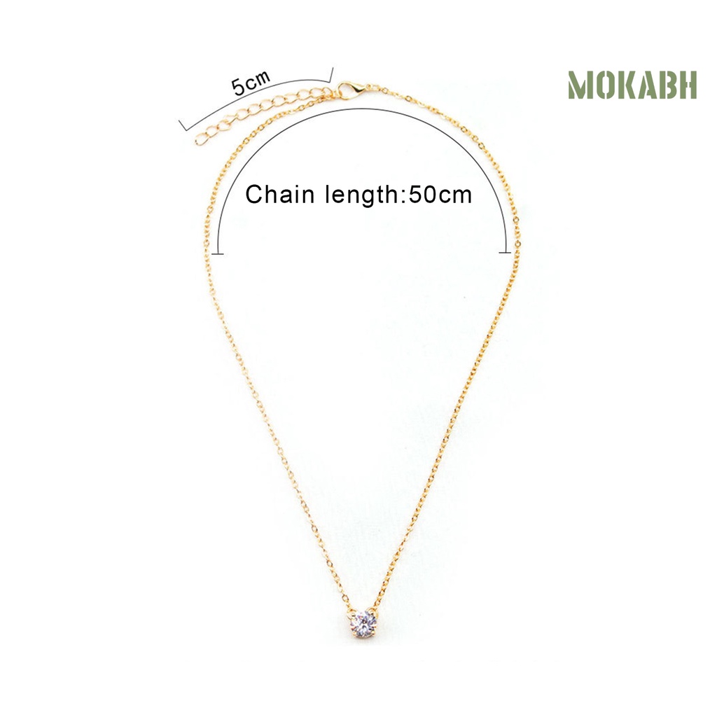 Vòng cổ Mảnh Đính Đá Zircon Đơn Giản Thời Trang Cho Nữ