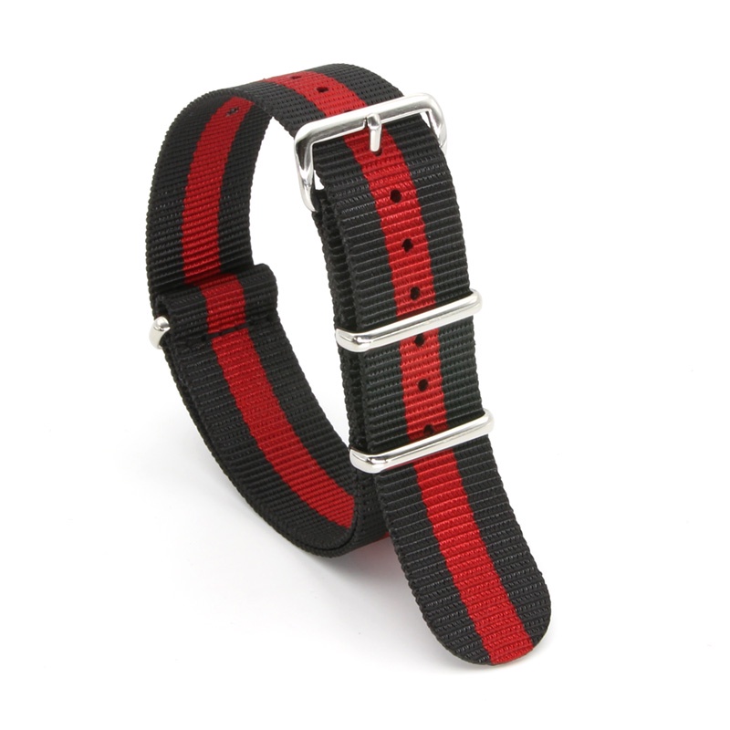 Đồng Hồ Thạch Anh Dây Đeo Vải nylon Mềm Màu Xanh Dương-Trắng 18mm 20 22 24MM Chống Thấm Nước Thông Dụng Cho unisex