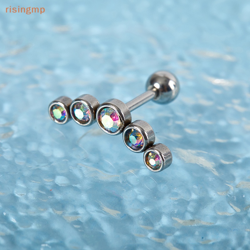Khuyên Đeo Vành Tai Bằng Thép Không Gỉ Đính Đá Pha Lê Thời Trang Cho Nữ