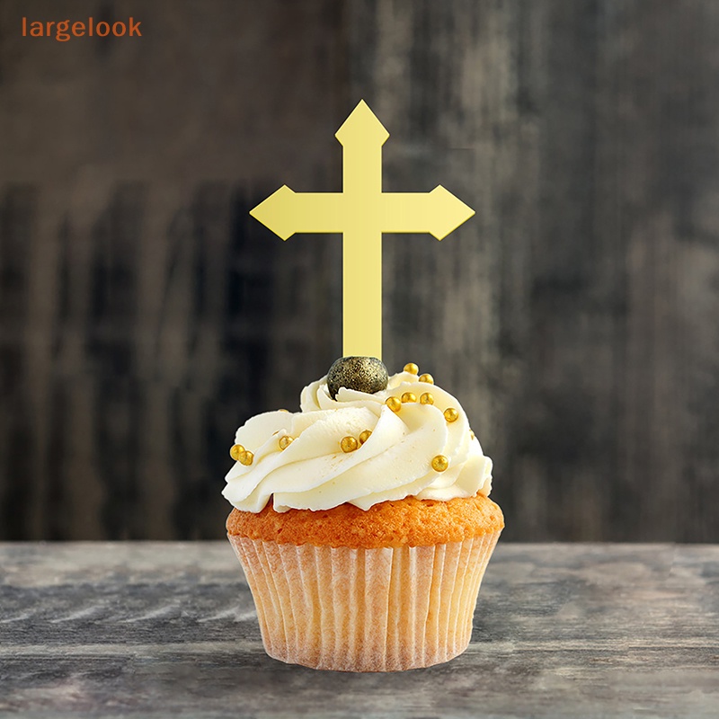 Set 12 Topper Trang Trí Bánh Cupcake Hình Thánh Giá