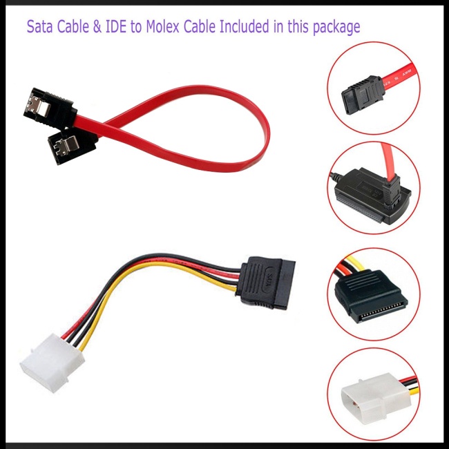 Cáp Chuyển Đổi Usb Sang Ide Sata 480 Mb / s 2.5 Inch / 3.5 Inch Kèm Dây Nguồn 4-pin Cho Ổ Cứng
