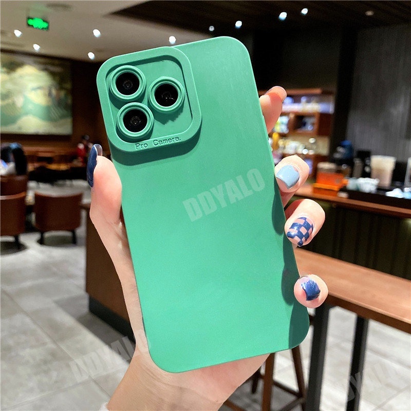 Ốp Điện Thoại Silicone Mềm Màu Trơn Chống Rơi Cho Realme C53 C55 NFC 2023 RealmeC53 DY