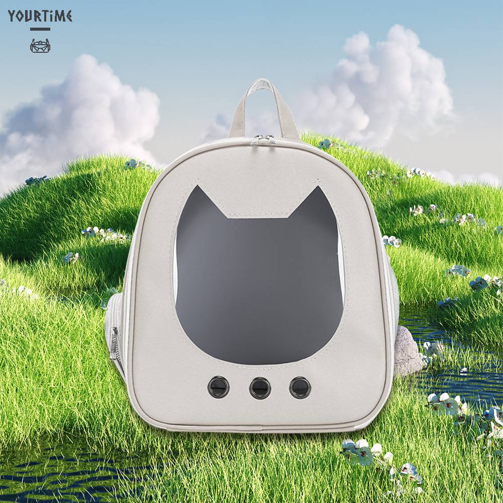 Ba Lô Địu Thú Cưng Bằng Da PU Phối Lưới Thoáng Khí