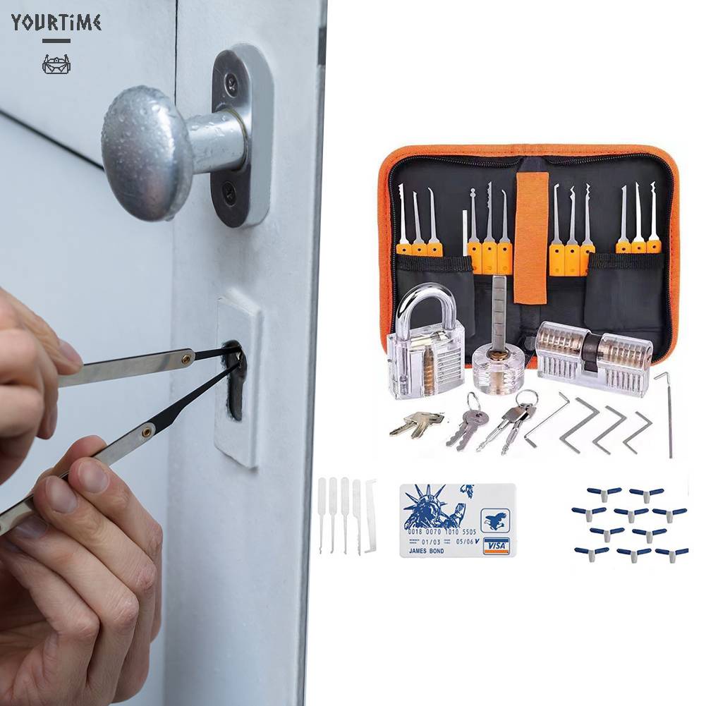 Bộ 42 Chìa Khóa Gãy Tự Động Với 3 Khóa Trong Suốt Nhỏ Gọn Dành Cho Người Mới Bắt Đầu