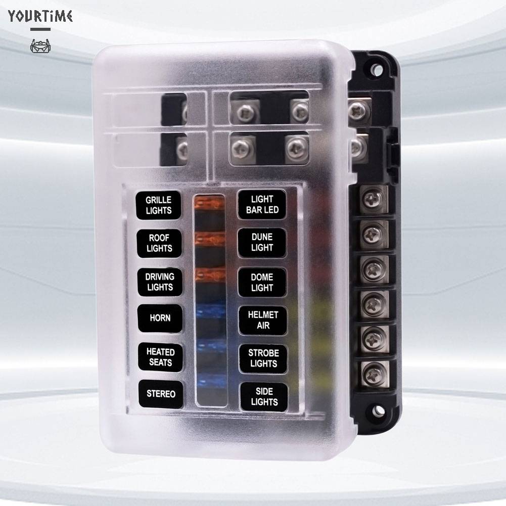 Giá Đỡ Cầu Chì Lưỡi Dao 32V M5 12 Chiều Chống Nước Cho Xe Buýt Tàu Thuyền