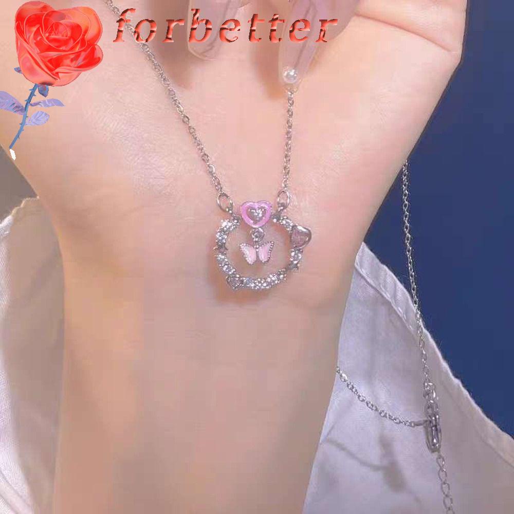 Dây Chuyền Mạ Vàng 2K Thiết Kế Tinh Tế Ngọt Ngào Cho Nữ|Vòng Cổ Choker Bằng Hợp Kim Màu Hồng Họa Tiết Trái Tim Cho Nữ