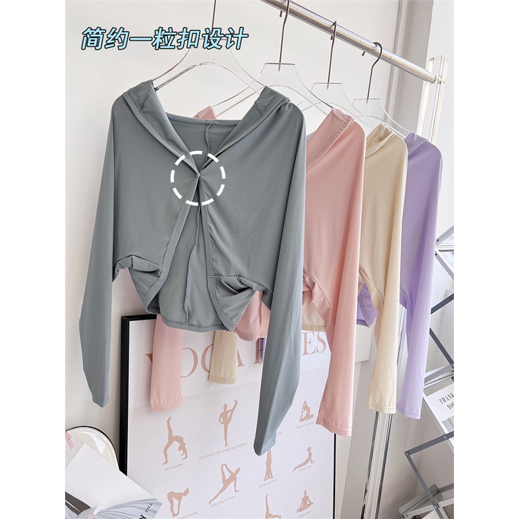 Áo Khoác Chống Nắng Mềm Mại Thoáng Khí Dài Tay Chuyên Dụng Tập Yoga