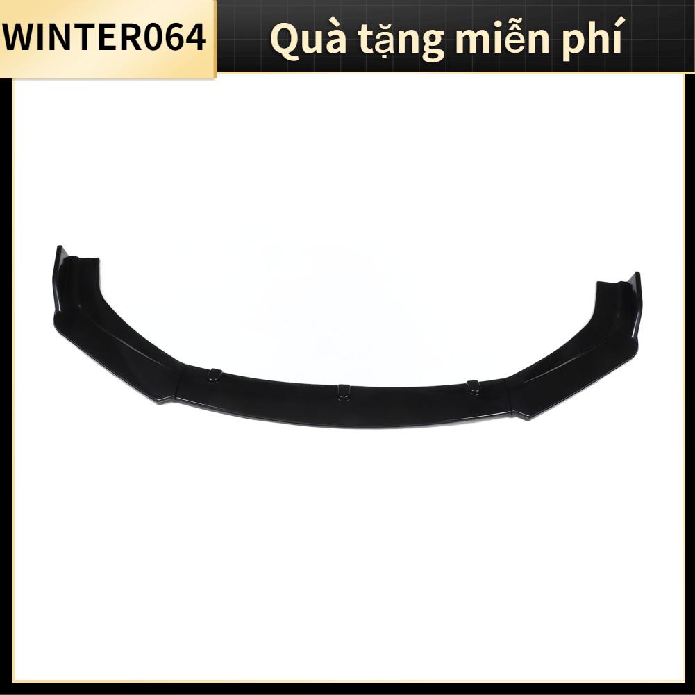 Winter064 3 cái Bộ chia môi cản trước dụng cụ cơ thể Spoiler phía màu đen bóng có độ bền cao