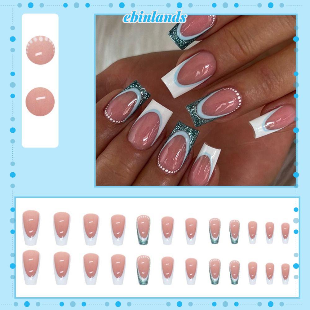 Bộ Móng Tay Giả Che Phủ Toàn Diện Đầu Vuông DIY