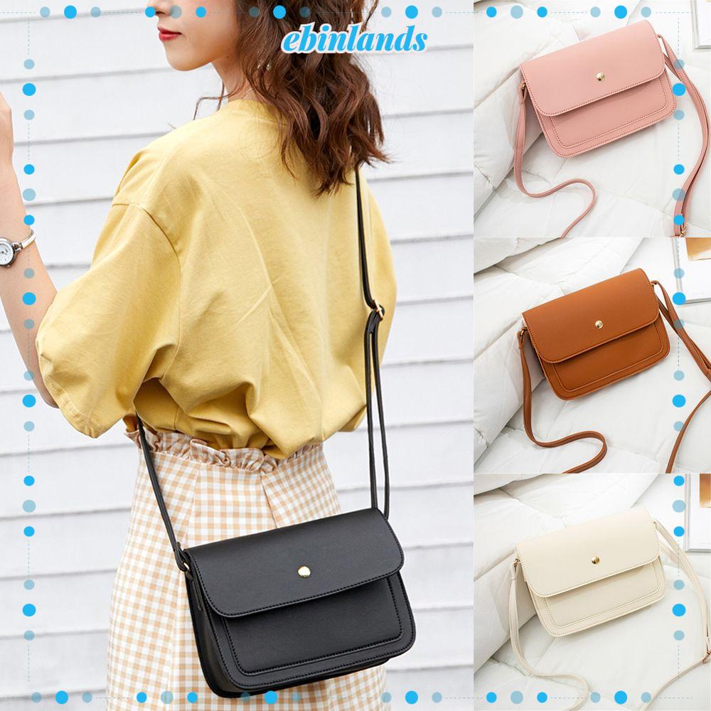 Túi Xách Da PU Màu Trơn Thời Trang Cho Nữ