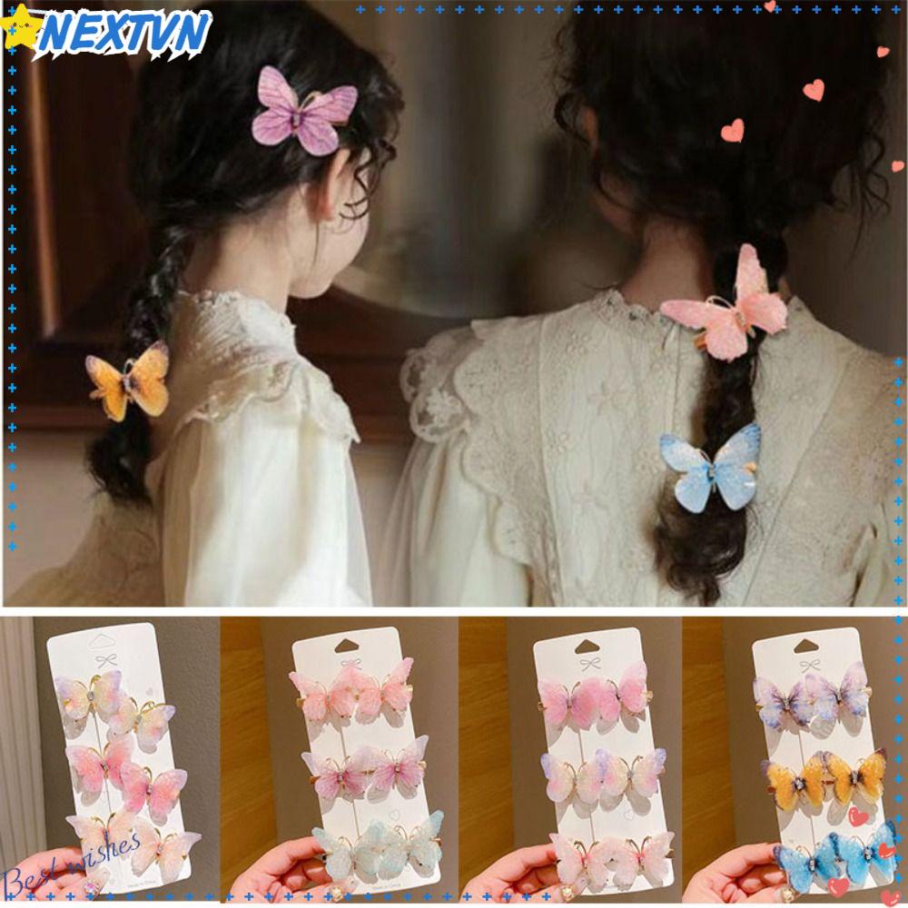 Kẹp Tóc Hình Bướm Màu Cầu Vồng Dễ Thương