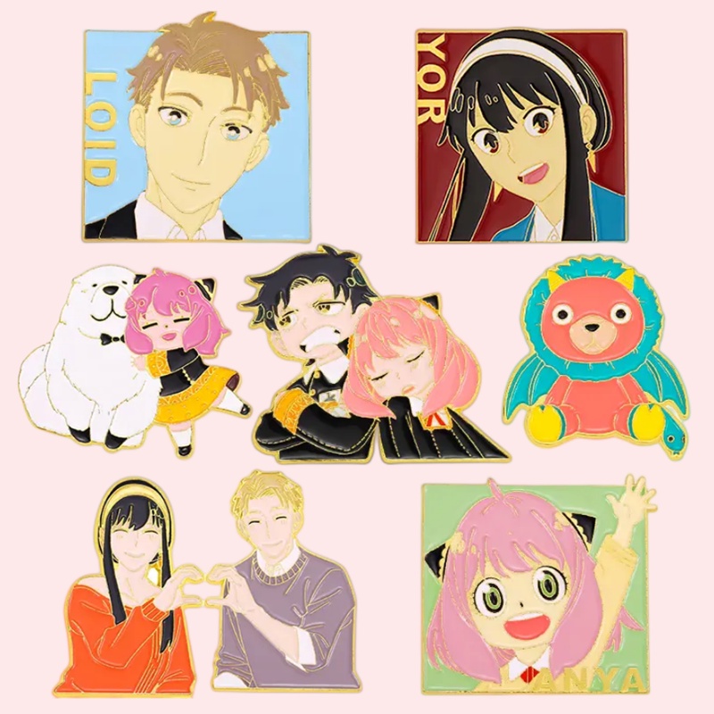 Set 2-8 Ghim Cài Áo Tráng Men Hình Anime Cho Bạn Bè