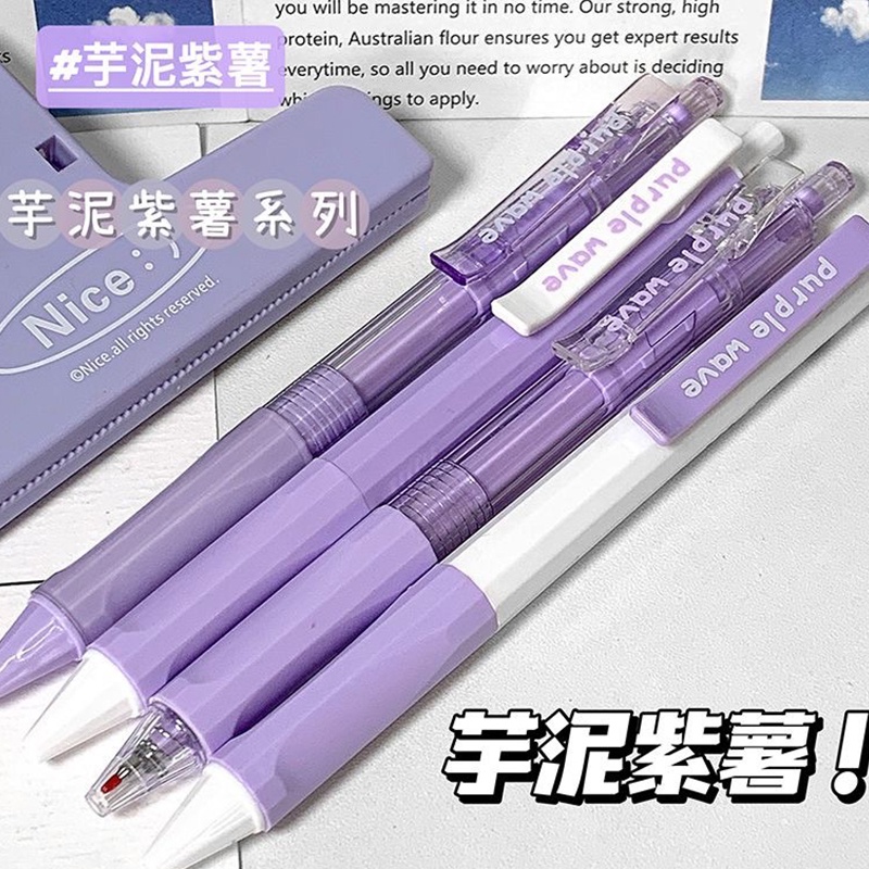 Set 4 Bút Mực Gel Ngòi 0.5mm Nhanh Khô Màu Sắc Đơn Giản Chất Lượng Cao