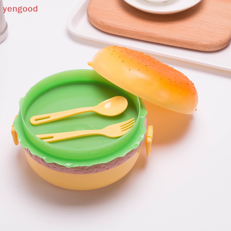 Hộp cơm Hai Tầng Hình Hamburger Dễ Thương Xinh Xắn