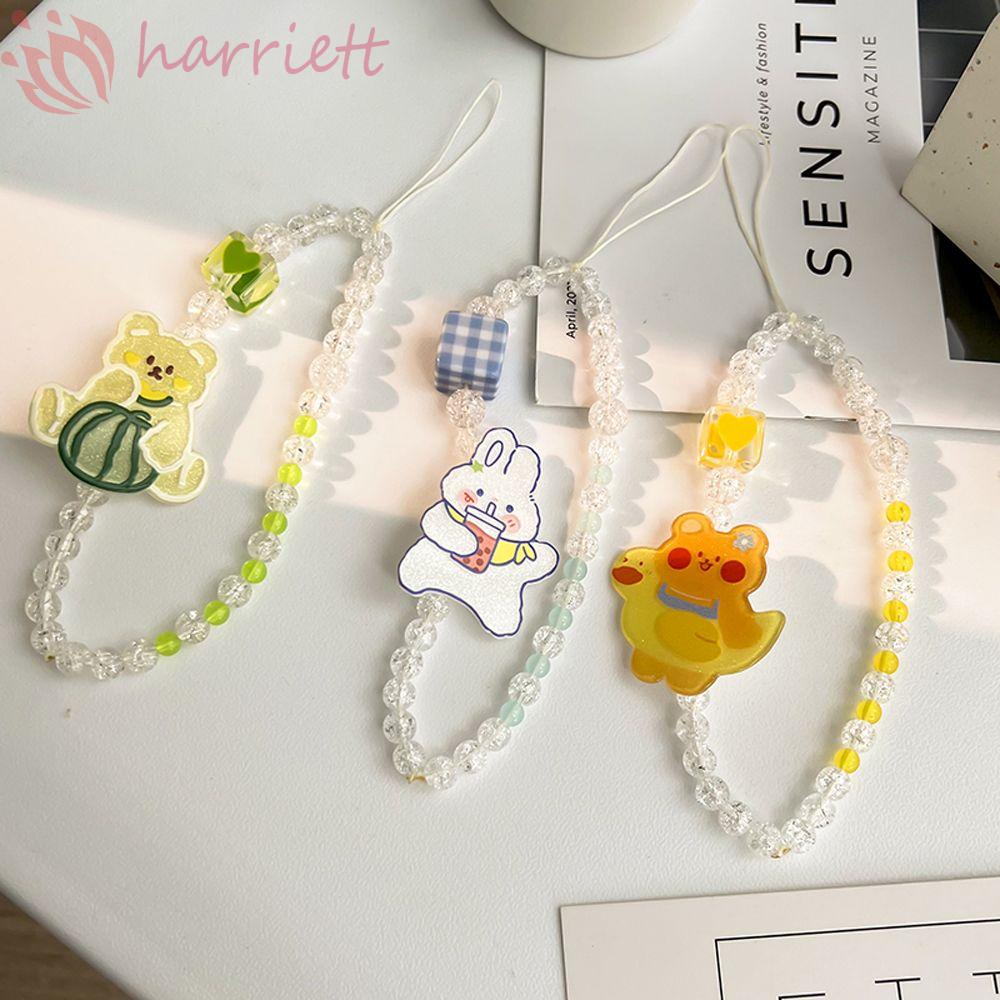Ốp Điện Thoại Acrylic Có Dây Đeo Tay Và Xỏ Hạt Trang Trí Cho Harietta
