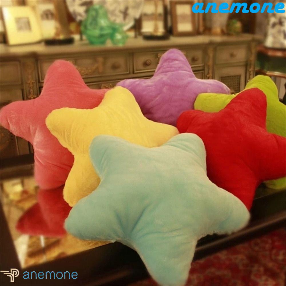 Gối Nhồi Bông Hình Ngôi Sao Năm Cánh Mềm 40cm Màu Vàng Hồng Trang Trí Nhà Cửa