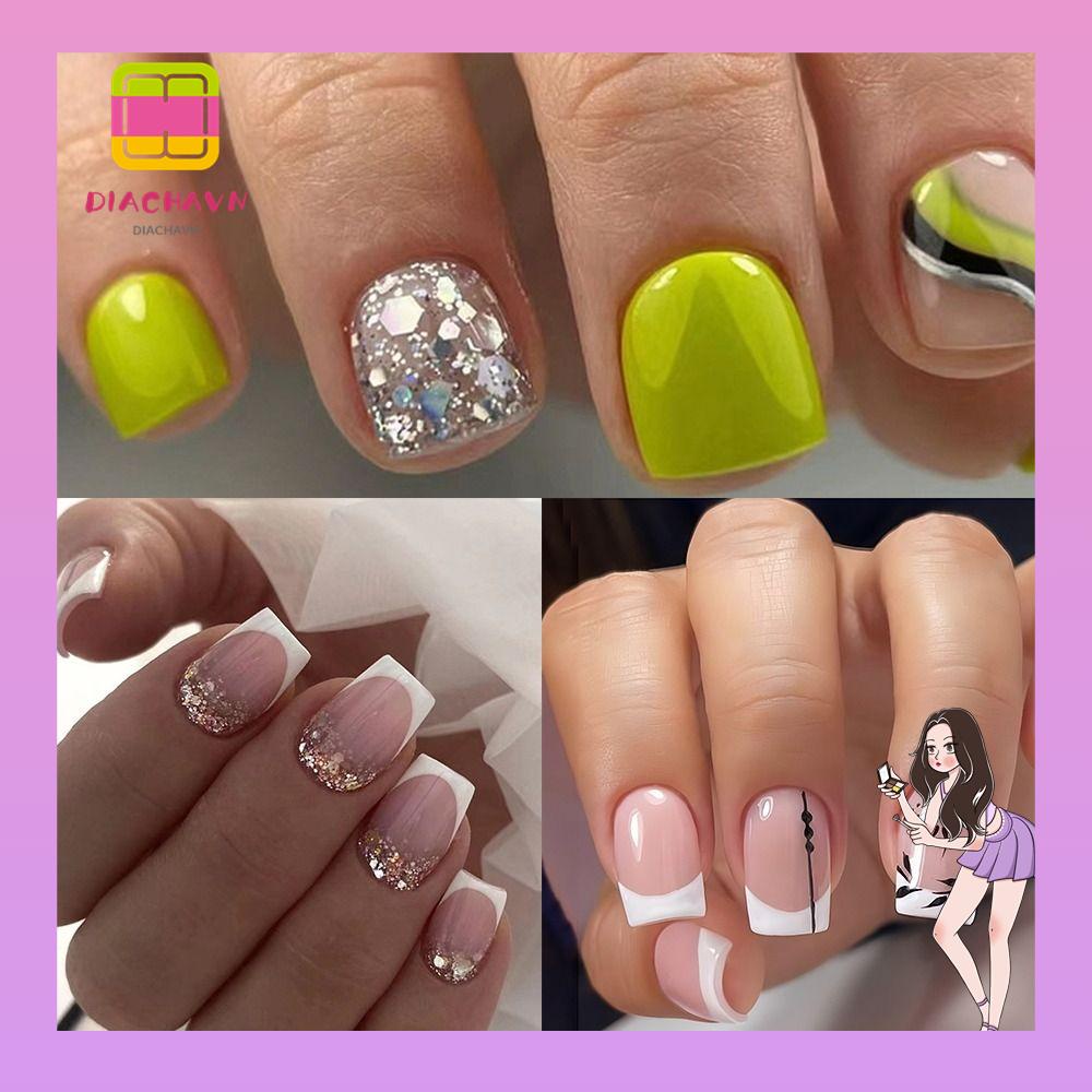 Set 24 Móng Tay Giả Dạng Nhấn DIY