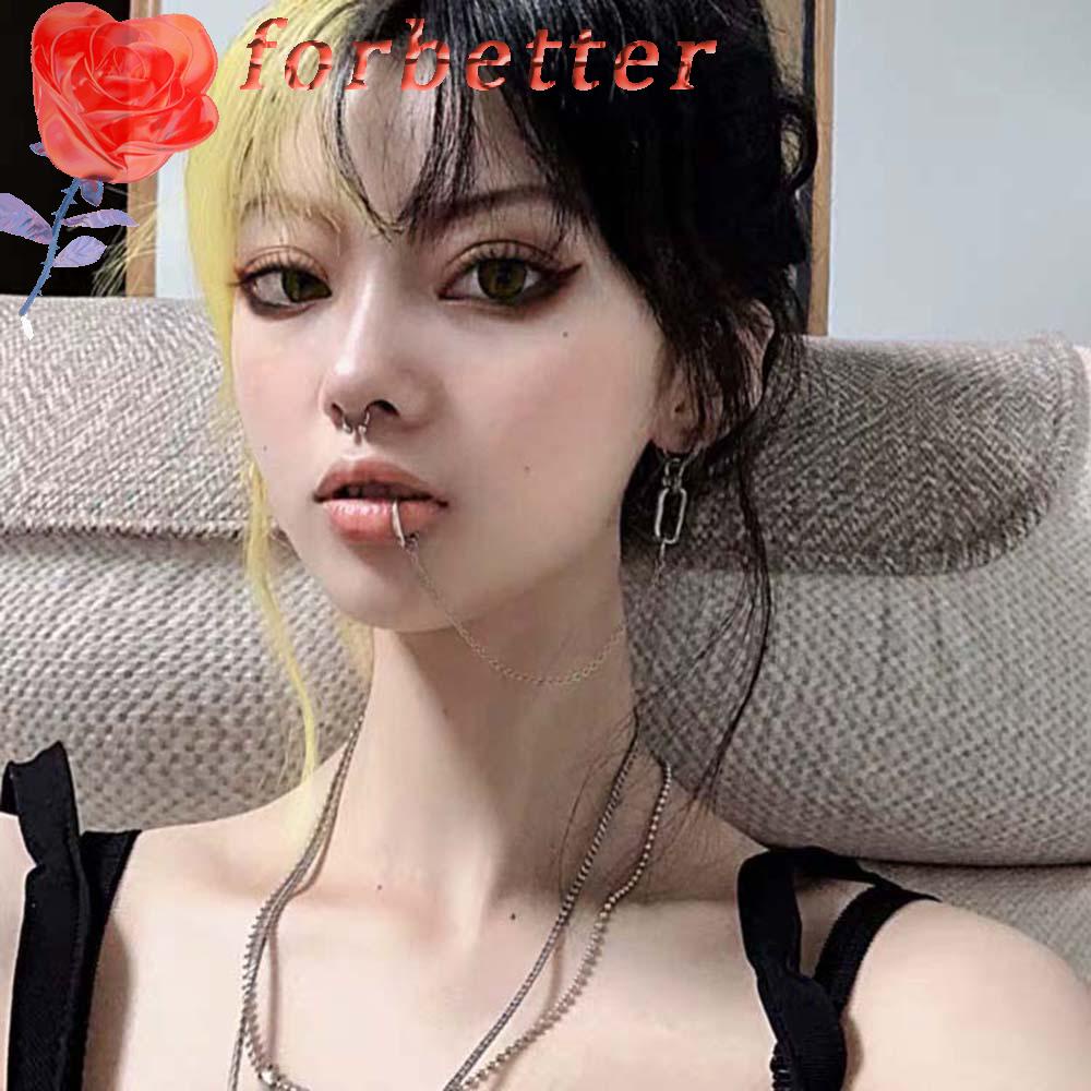 Khuyên Tai Dạng Vòng Lắc Môi Bằng Thép Không Gỉ Phong Cách Punk Hàn Quốc Cá Tính Dành Cho Bạn Nữ