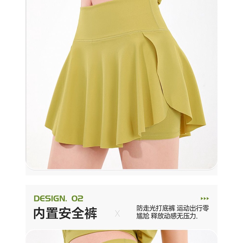 Chân Váy Ngắn Xếp Ly Lưng Cao Nhanh Khô Thời Trang Mùa Hè Cho Nữ