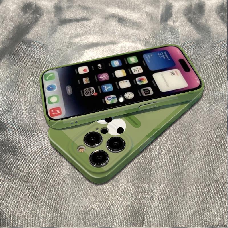 Phim Dán Mềm Màu Xanh Lá Đơn Giản Cho 14pro 6In137811Ốp Điện Thoại Chống Sốc Cho iPhone12 plus 3YPP