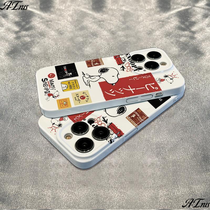 Ốp Điện Thoại Chống Sốc In Hình Chú Chó Snoopy Nền Trắng Cho Iphone 13 78 1211Inmax14Pro W5GJ