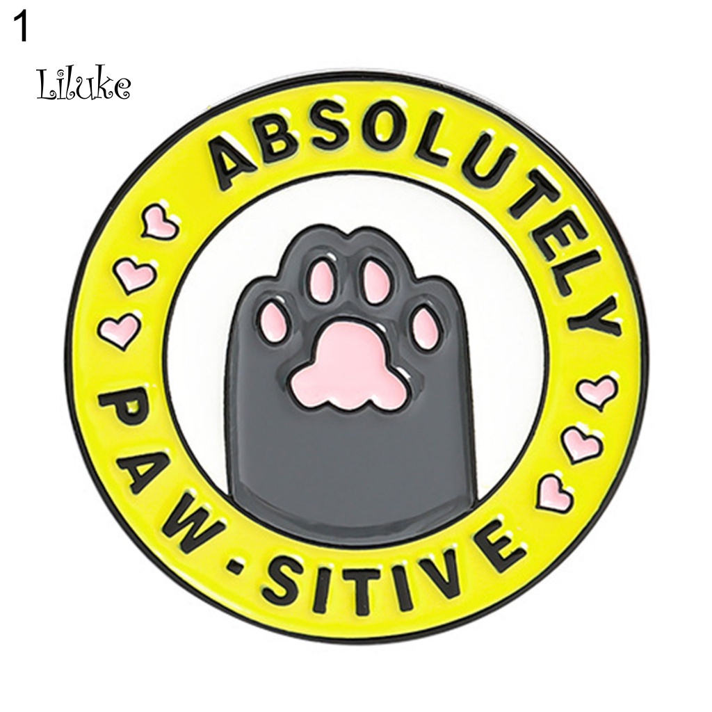 Ghim Cài Áo Hình Dấu Chân Mèo Hoạt Hình Đáng Yêu