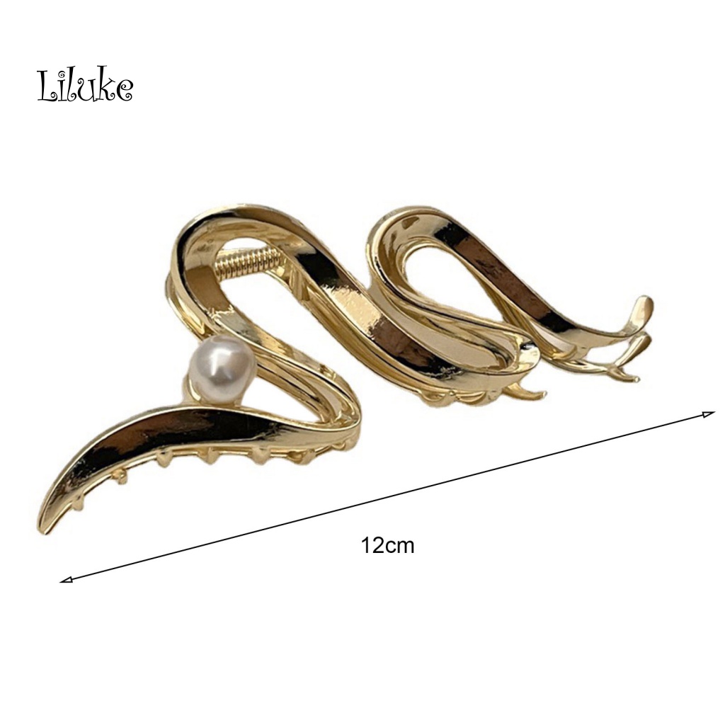 Lk Kẹp Tóc Càng Cua Đính Ngọc Trai Giả Trơn Mịn Trang Trí Tóc Phong Cách Hòn Đảo Cao Cấp Dành Cho Nữ