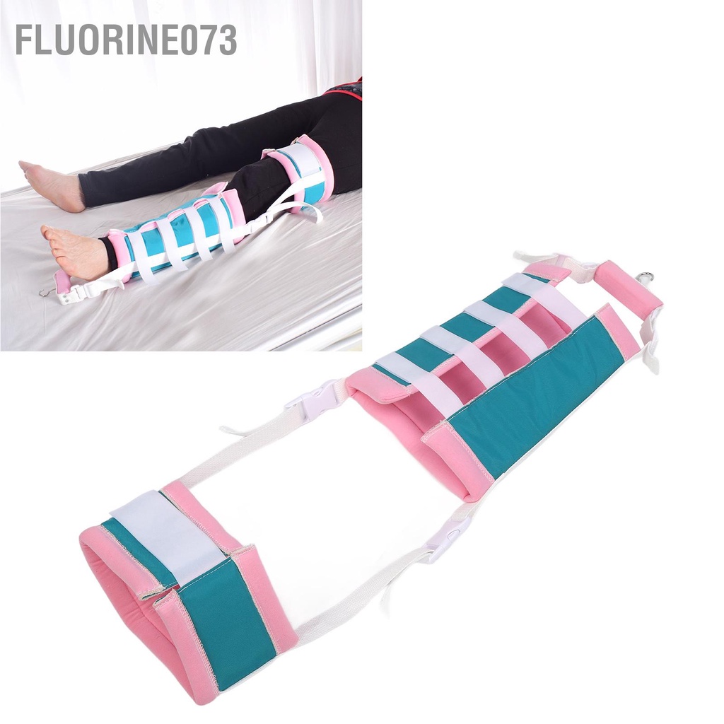 Fluorine073 Dây đeo kéo chi dưới Tạo điều kiện thuận lợi cho miếng đệm xốp Đai cố định đầu gối chân tổn thương cơ
