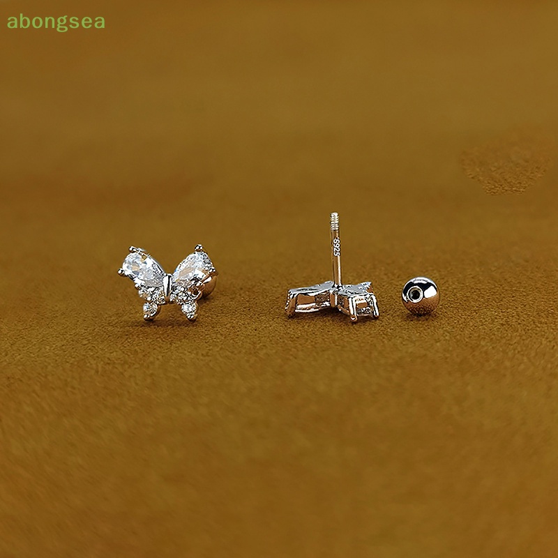 1 Đôi Bông Tai Hình Bướm Đính Đá Zircon Dạng Xoắn Ốc Cho Nữ