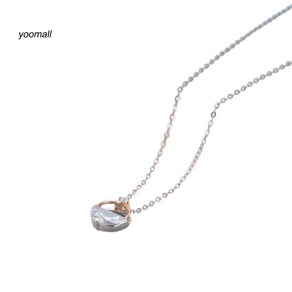 Vòng cổ Mạ Bạc Mặt Hình Giọt Nước Thanh Lịch Cho Nữ