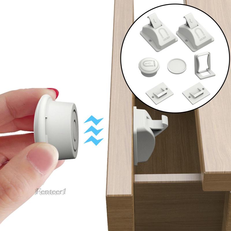 [Fenteer1] Khóa Ngăn Kéo Tủ An Toàn Dễ Lắp Đặt Cho Trẻ Em