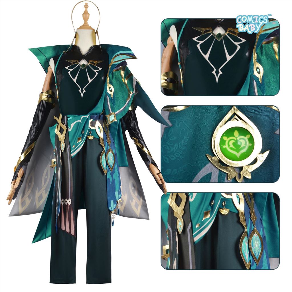 Genshin Impact Alhaitham cosplay costume game Anime Halloween  character wig