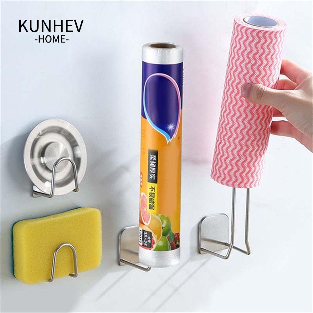 KUNHEV Giá Đỡ Miếng Bọt Biển Rửa Chén Bằng Thép Không Gỉ Tiện Lợi Dành Cho Bồn R