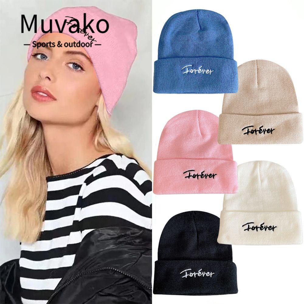 MUVAKO Mũ Beanie Dệt Kim Phong Cách Mới Cho Nam / Nữ
