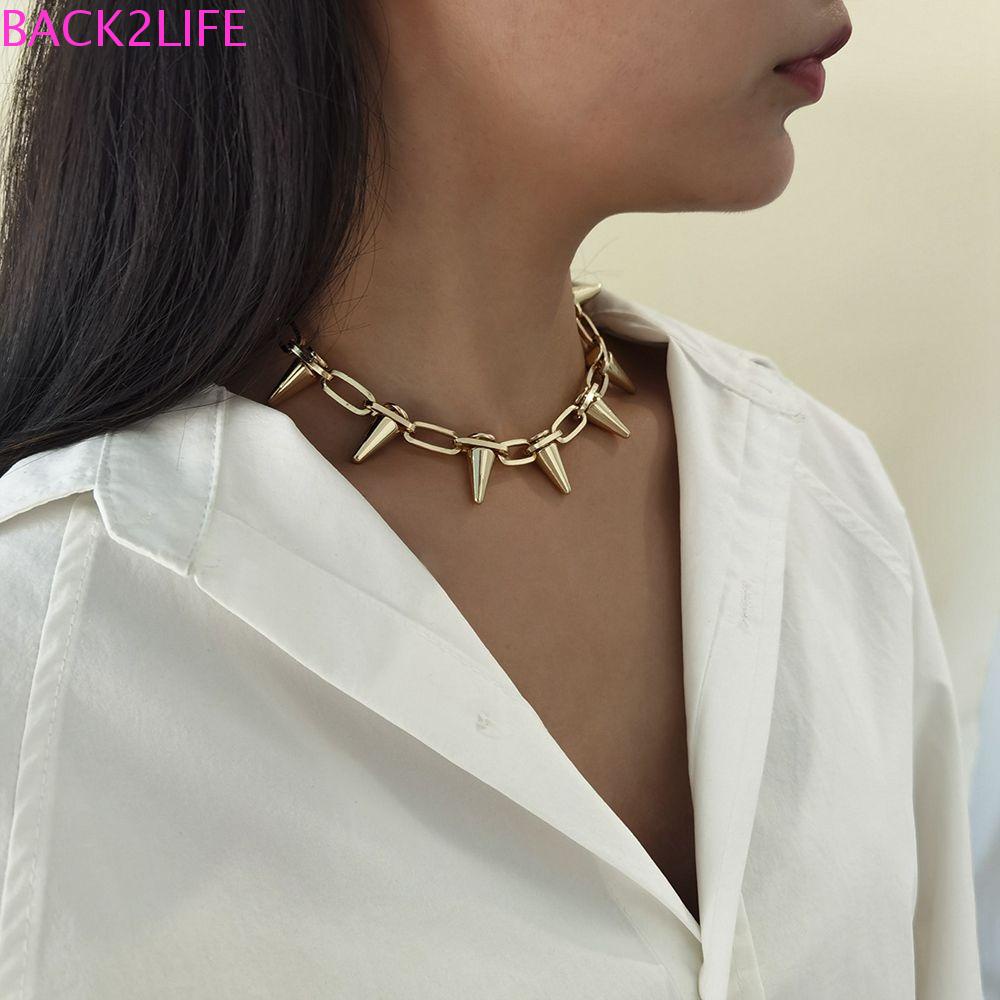 Vòng cổ Hợp Kim Đính Đinh Tán Phong Cách Harajuku Back2Lilife