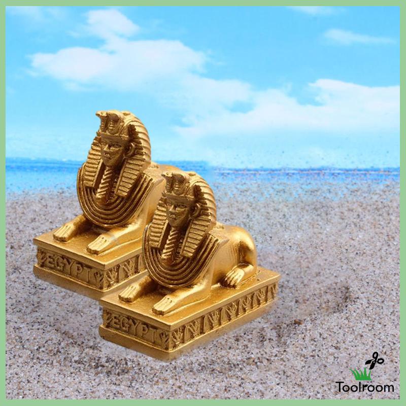 [Toolroom] Set 2 Bức Tượng Pharaoh Để Bàn Trang Trí