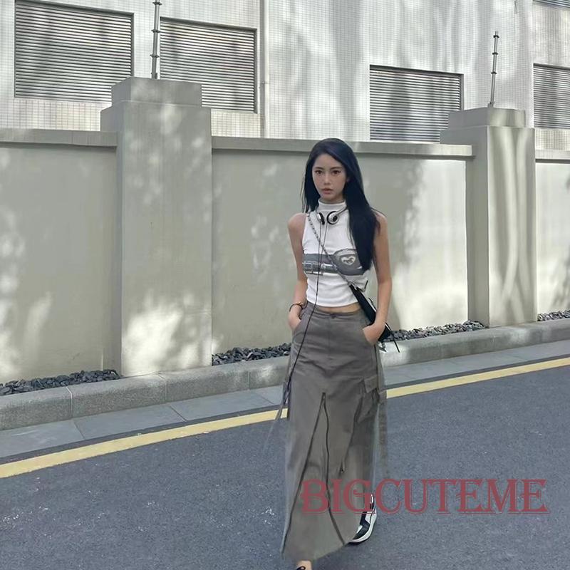 Áo Tank Top Sát Nách Cổ Cao In Họa Tiết Thời Trang Mùa Hè Cho Nữ