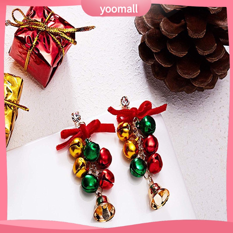 Bông Tai Hình Nơ Giáng Sinh Thời Trang [YM] Và Đơn Giản