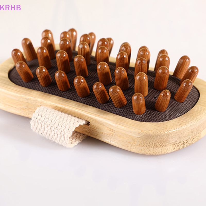 Lược Chải Mát Xa Làm Dịu Da Đầu Bằng Gỗ Tiện Dụng Cho Spa Mới