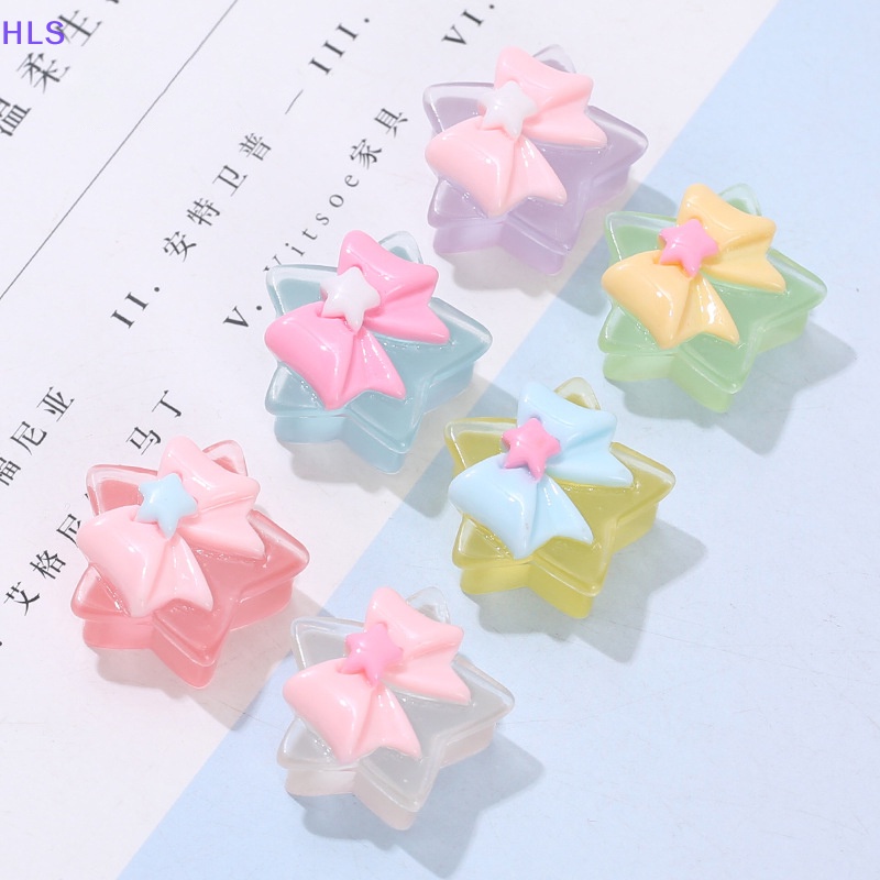 [HLS] Set 5 Miếng Dán Lỗ Điện Thoại / Cốc Nước Hình Chiếc Giày Bằng Nhựa Resin Mini Phát Quang DIY