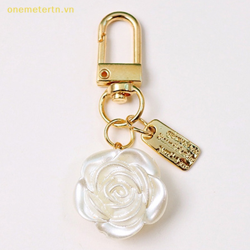 Móc Khóa Hình Nơ Đính Ngọc Trai Nhân Tạo Thanh Lịch Dành Cho Nữ