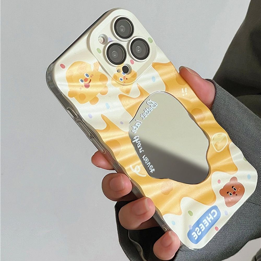 Ốp Điện Thoại TPU Mềm Chống Sốc Tráng Gương In Hình Gấu / Thỏ Dễ Thương Cho IPhone 11 12 13 14 Pro Max